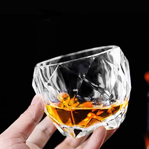 Italian Premium Whiskey Glass | Clear Crystal Whiskey Glass | 300 ML | Set of 4 (Giant) - CraftEmporio